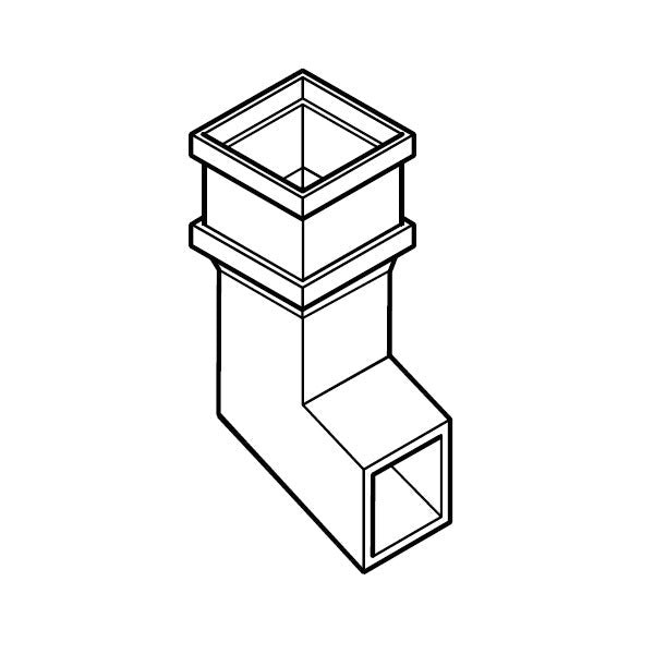 Alumasc Heritage Aluminium Square Pipe Shoe