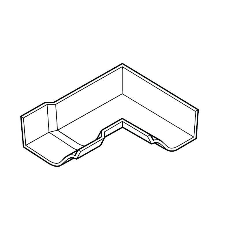 Aluminium Victorian Ogee 90 Degree Int Angle 100mm - Textured Black