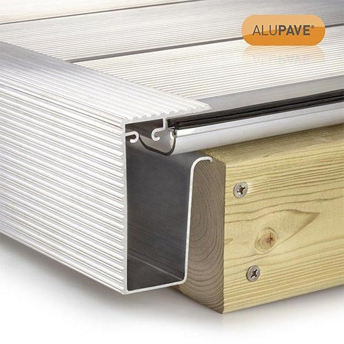 Alupave Fireproof Flat Roof & Decking Side Gutter Mill - 2m | Drainage ...