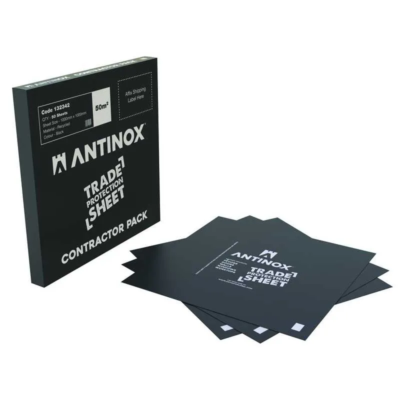 Security Coverage Board Antinox 2mm Black Recycled Premium Protection Board 50 Sheets - 50m2 ...