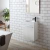 Apex White Gloss Storage Cabinet & Basin with Matt Black Mixer Tap & Waste