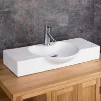 Aprilia 700mm x 340mm White Ceramic Wide Rectangular Basin