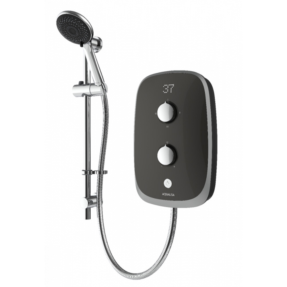 Aqualisa eVolve Grey Electric Shower With Adjustable Head Plumbing