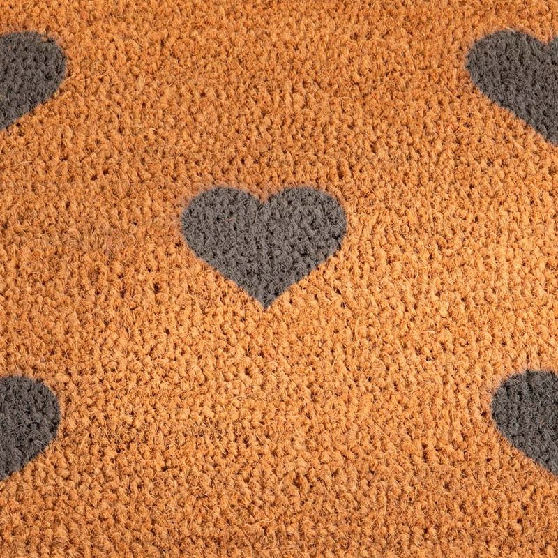 Artsy Patio Long Door Mat Grey Hearts Door Superstore®