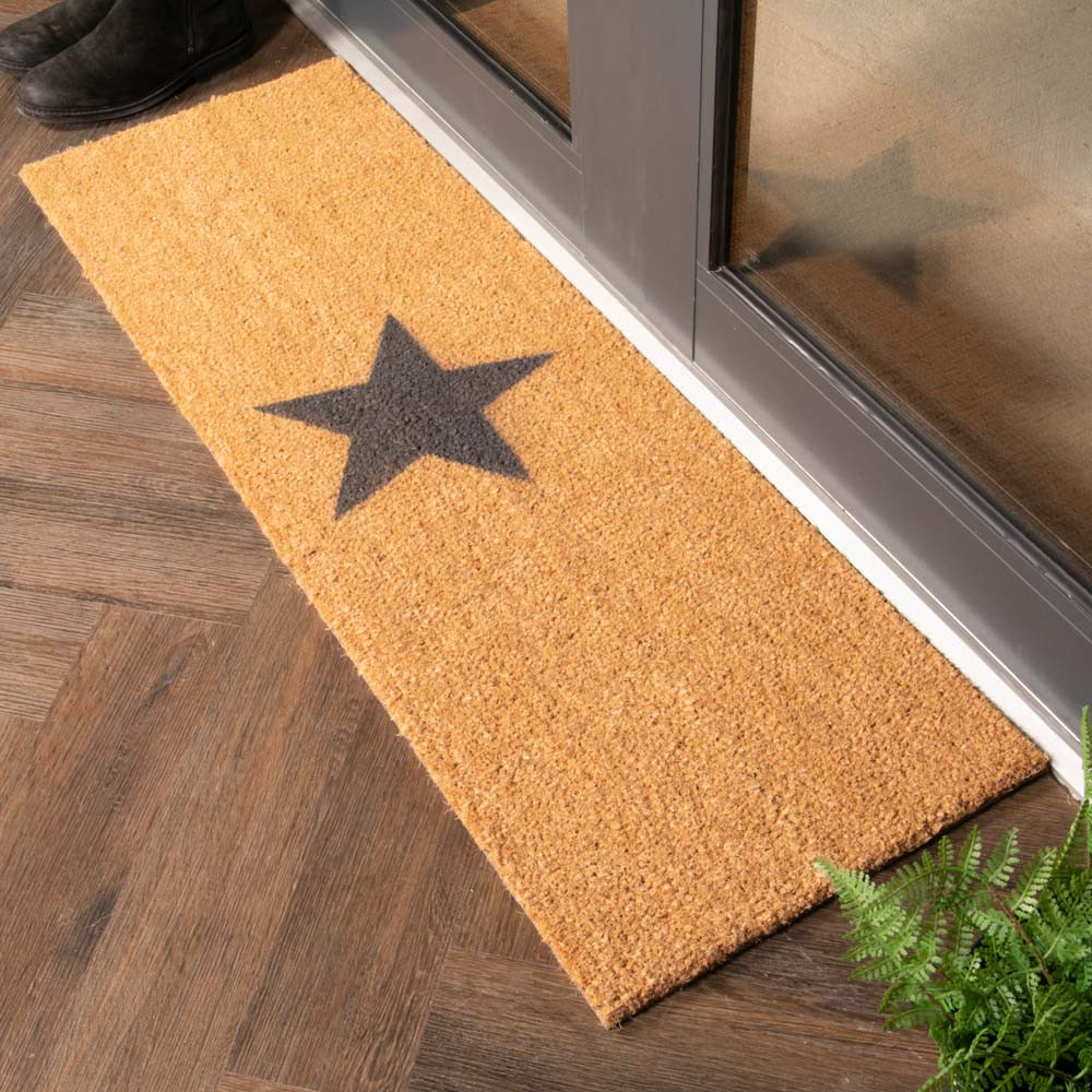 Artsy Patio Long Door Mat Grey Star Door Superstore®
