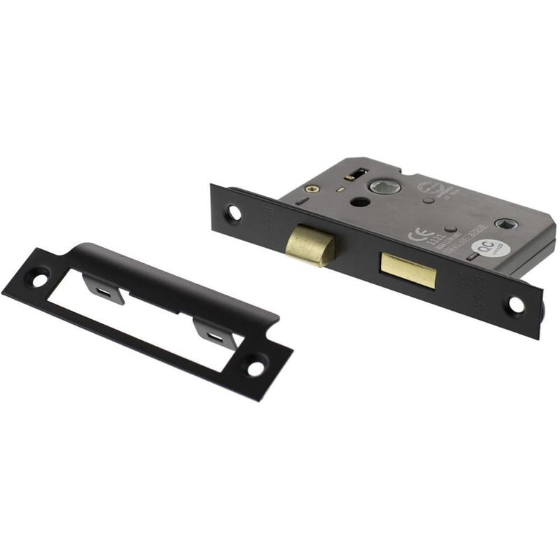 Atlantic Bathroom Lock (CE) 3 Inches - Matt Black | Door Superstore®