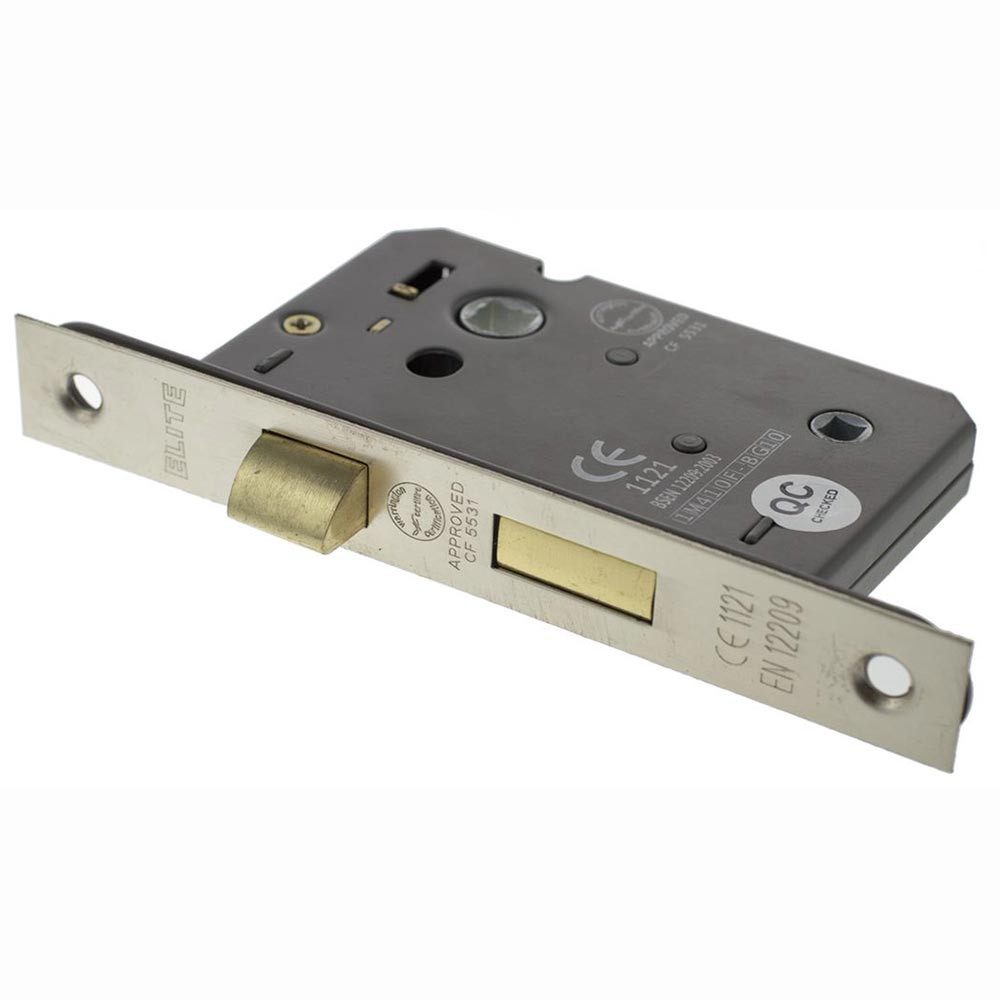 Atlantic Bathroom Lock (CE) 3 Inches - Satin Nickel | Door Superstore®