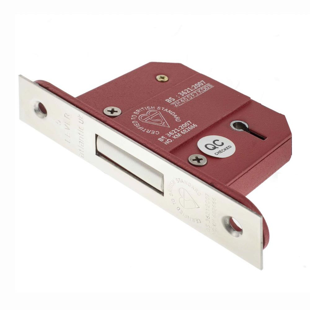 Atlantic 3 Inch 5 Lever Key Deadlock(BS) - Polished Chrome | Door ...