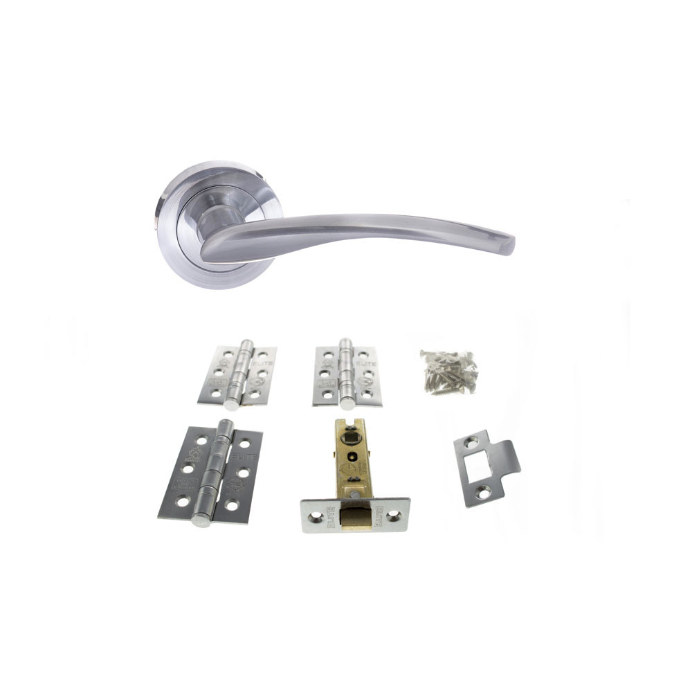 Atlantic Arizona Satin Chrome Door Handle Pack