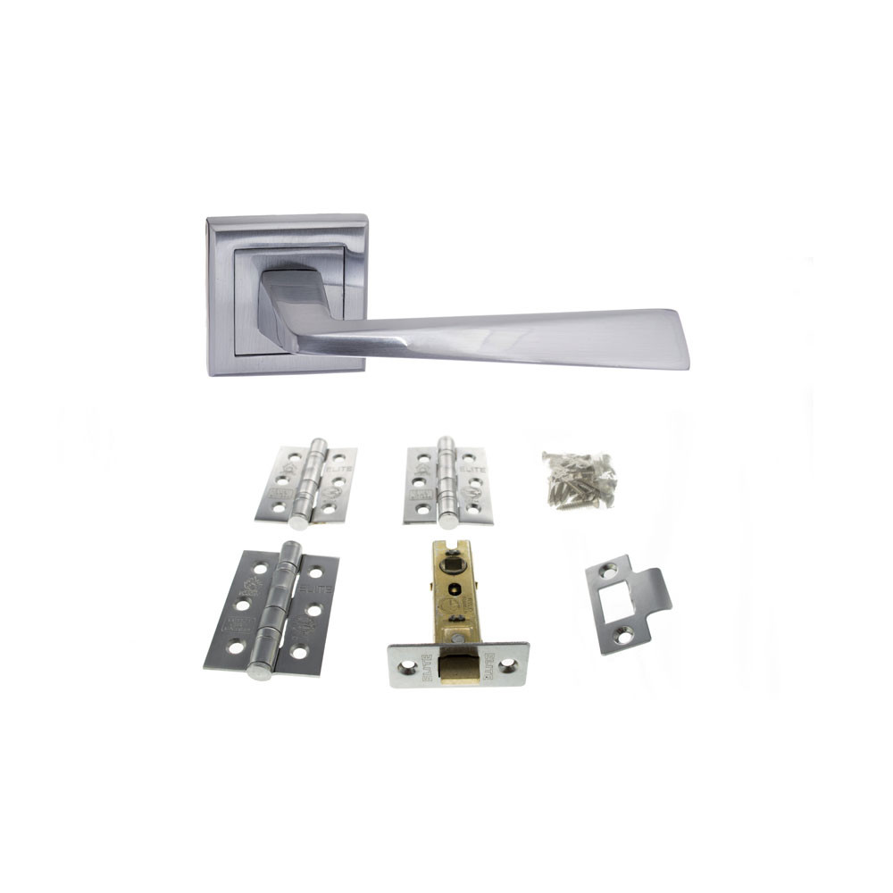 Atlantic California Satin Chrome Door Handle Pack