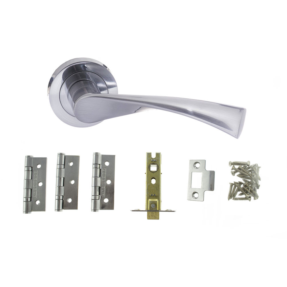 Atlantic Colorado Satin Chrome Door Handle Pack