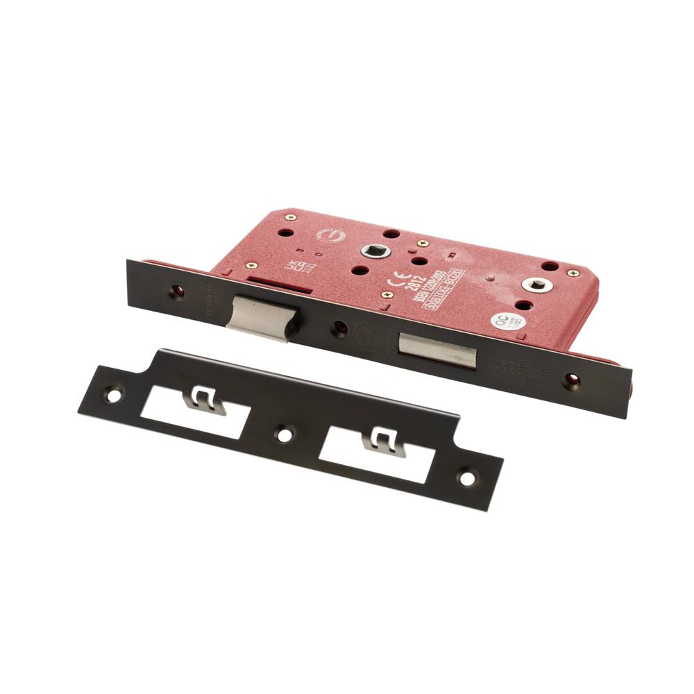 Atlantic DIN Bathroom Lock Double Turn - Urban Dark Bronze