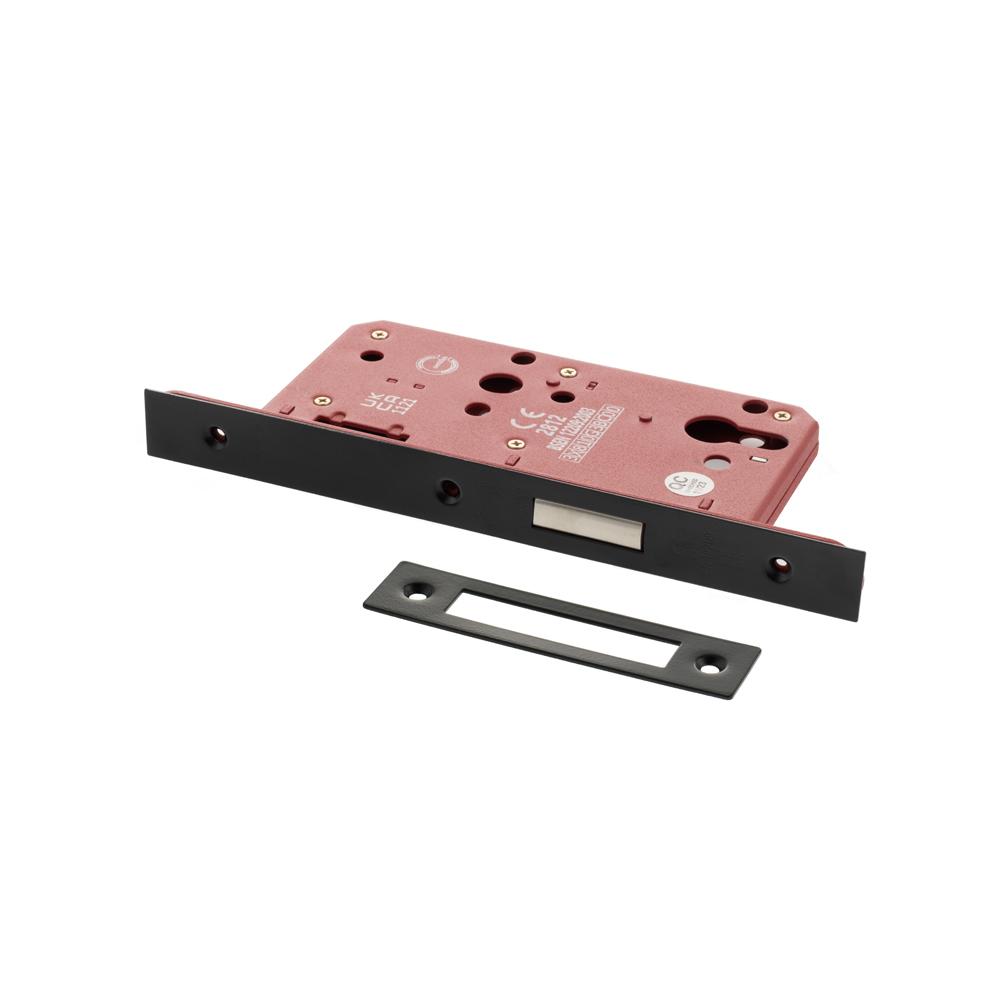 Atlantic DIN Euro Profile Deadlock Double Throw - Matt Black