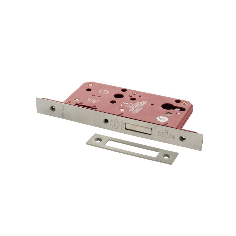 Atlantic DIN Euro Profile Deadlock Double Throw - Satin Chrome