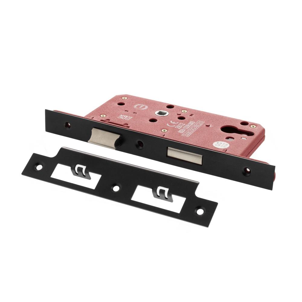 Atlantic DIN Euro Profile Sashlock Double Throw - Matt Black