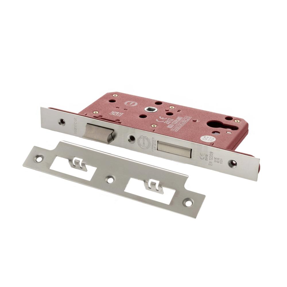 Atlantic DIN Euro Profile Sashlock Double Throw - Polished Chrome