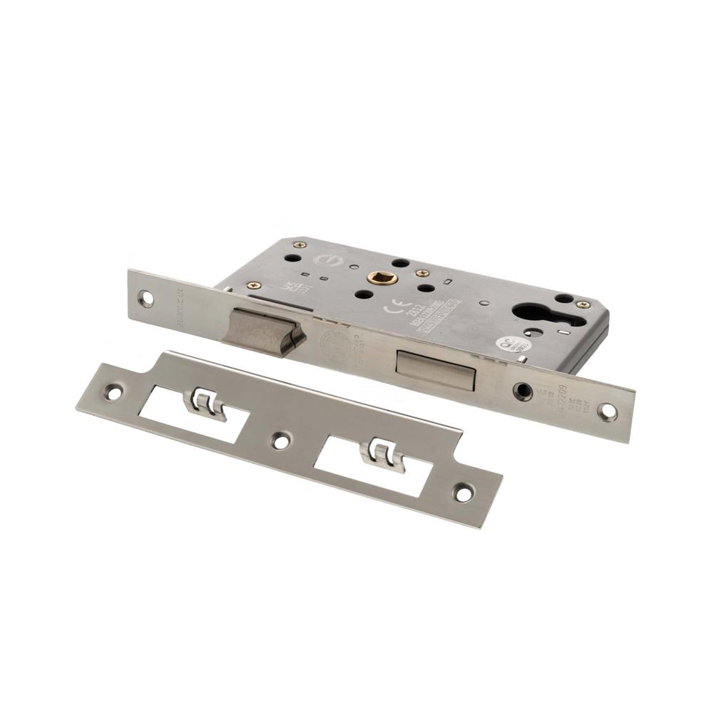 Atlantic DIN Euro Profile Sashlock Double Throw - Polished Stainless Steel