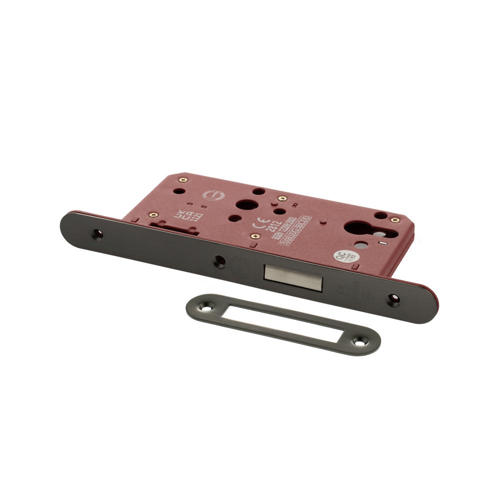 Atlantic DIN Radius Euro Profile Deadlock Double Throw - Black Nickel