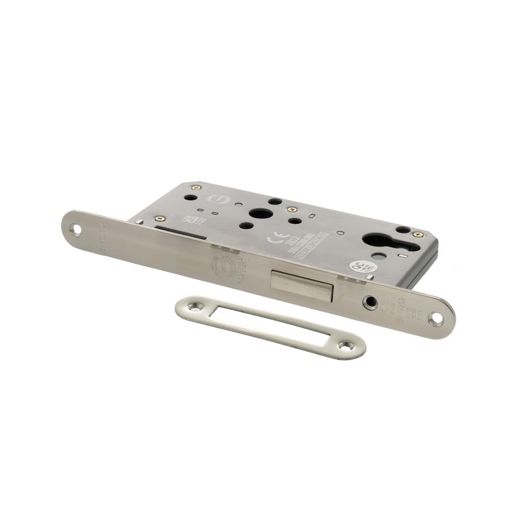 Atlantic DIN Radius Euro Profile Deadlock Double Throw - Polished Stainless Steel
