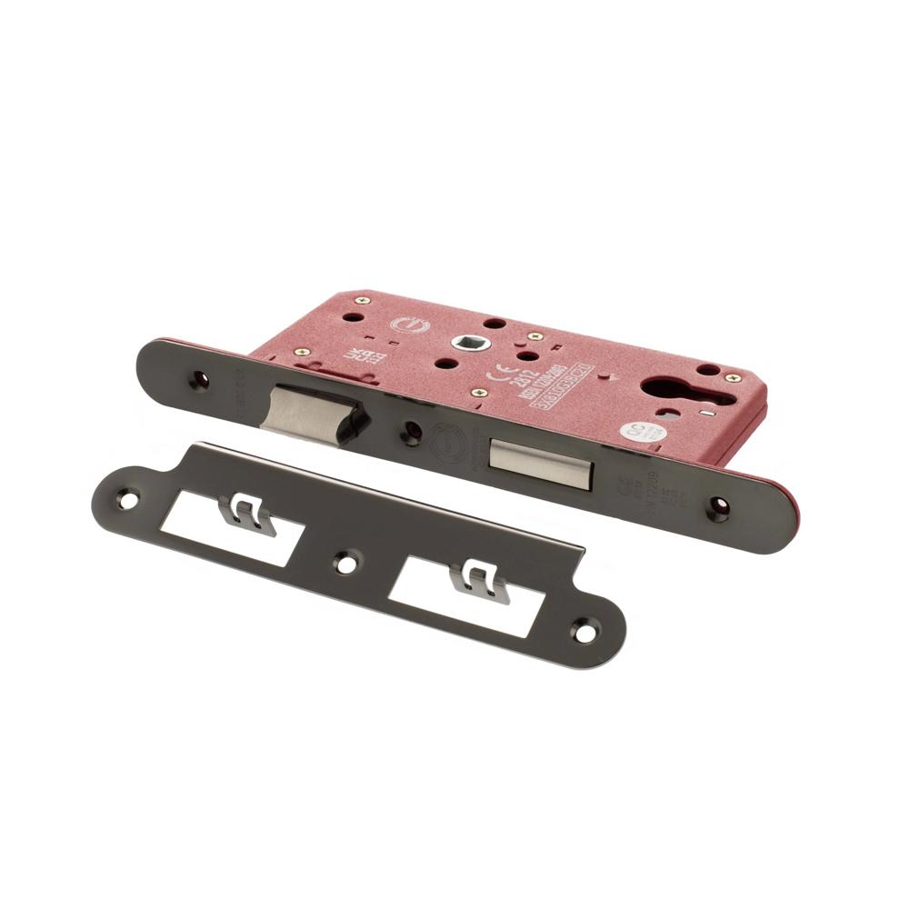 Atlantic DIN Radius Euro Profile Sashlock Double Throw - Black Nickel