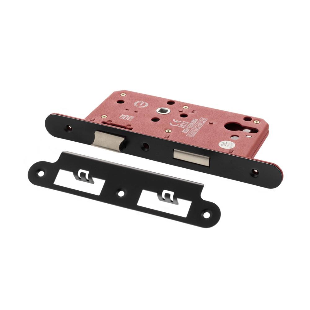 Atlantic DIN Radius Euro Profile Sashlock Double Throw - Matt Black