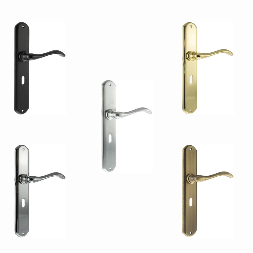 Atlantic Forme Valence Solid Brass Key Lever on Backplate Internal Door Handle