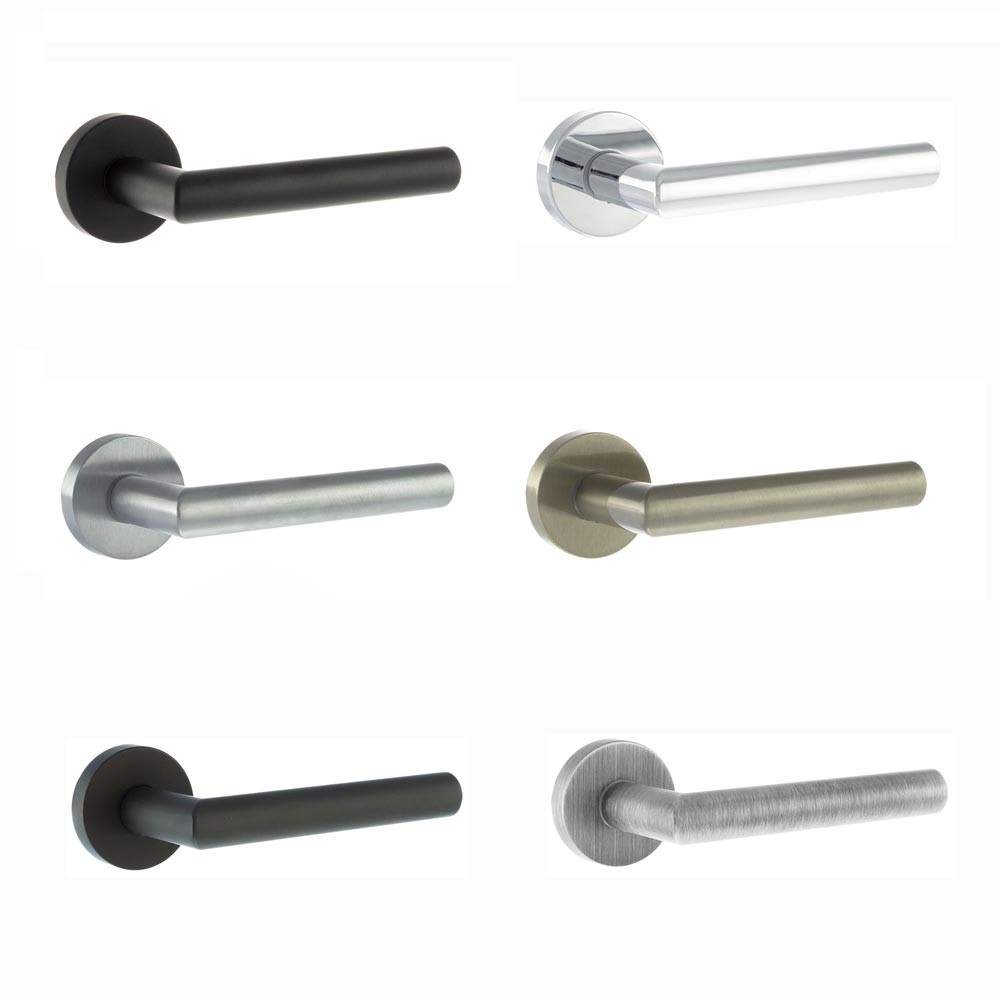 Atlantic Forme Elle Designer Lever on Minimal Round Rose Internal Door Handle