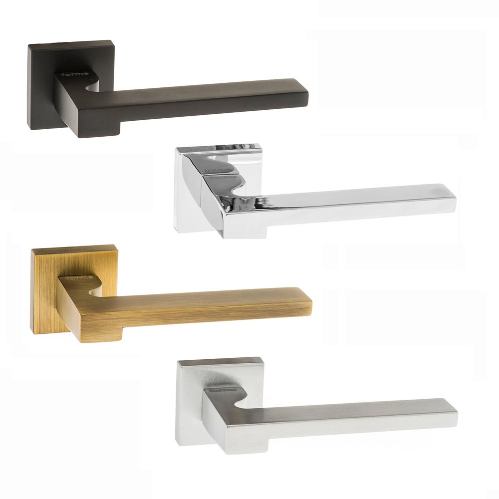 Atlantic Forme Ginevra Designer Lever on Minimal Square Rose Internal Door Handle