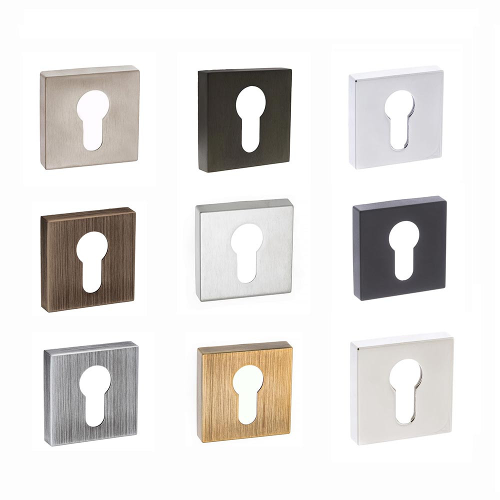 Atlantic Forme Euro Escutcheon on Minimal Square Rose