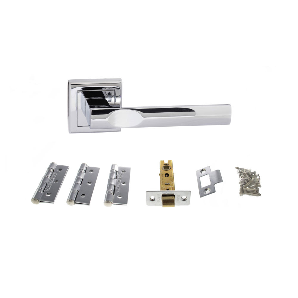 Atlantic Kansas Polished Chrome Door Handle Pack