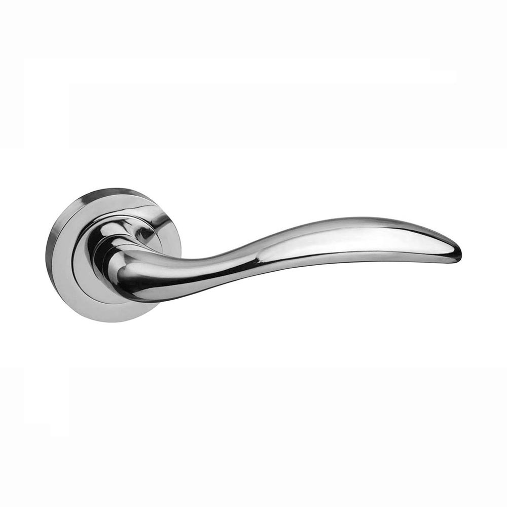 Atlantic Mediterranean Ancon Lever on Round Rose Internal Door Handle - Polished Chrome