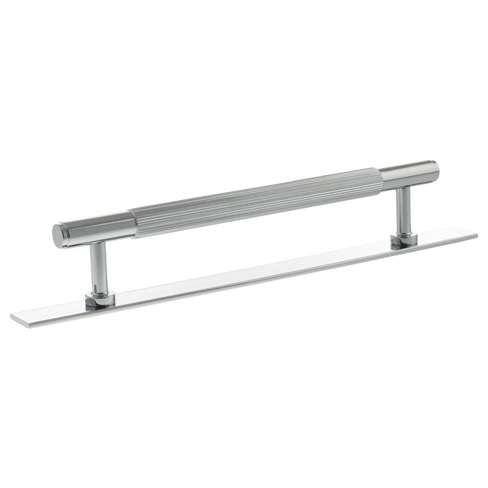Atlantic Millhouse Battersea Linear T-Bar Cabinet Pull Handle on Backplate - Polished Chrome