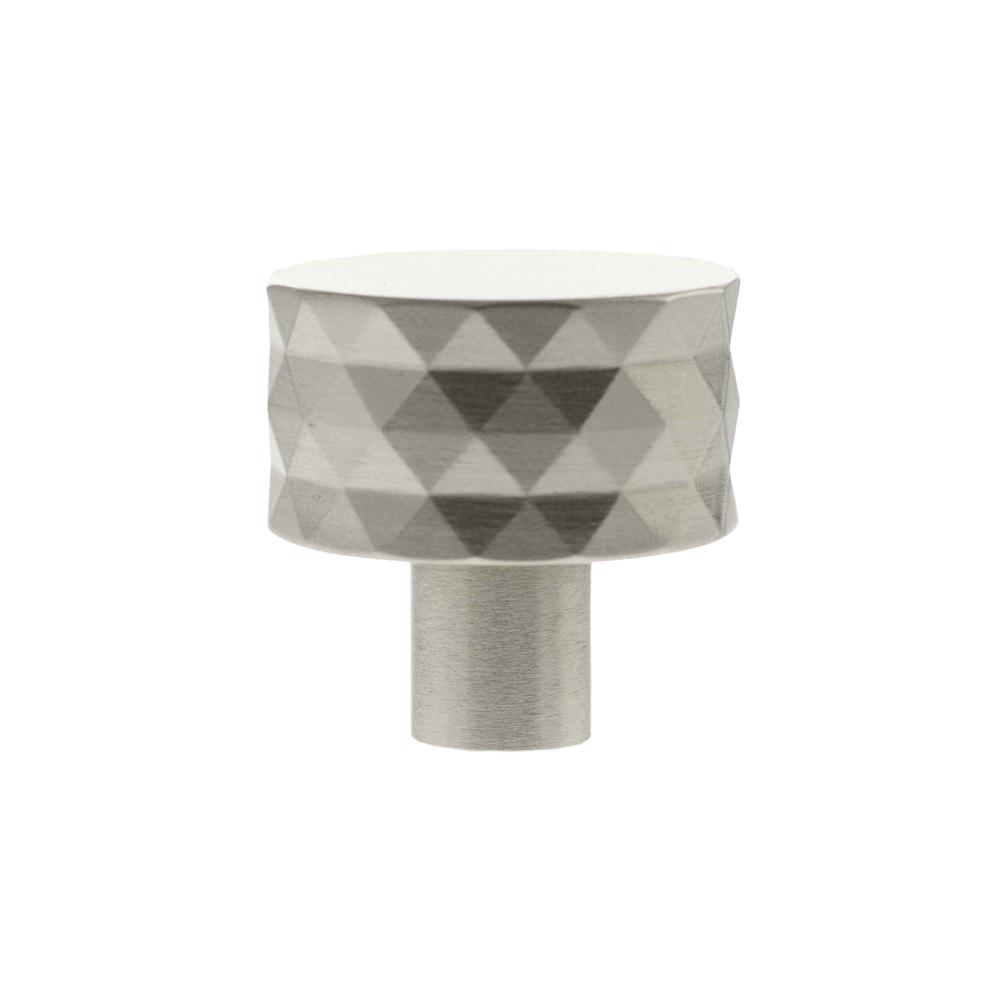 Atlantic Millhouse Chrysler Diamond Round Cabinet Knob Handle - Satin Nickel