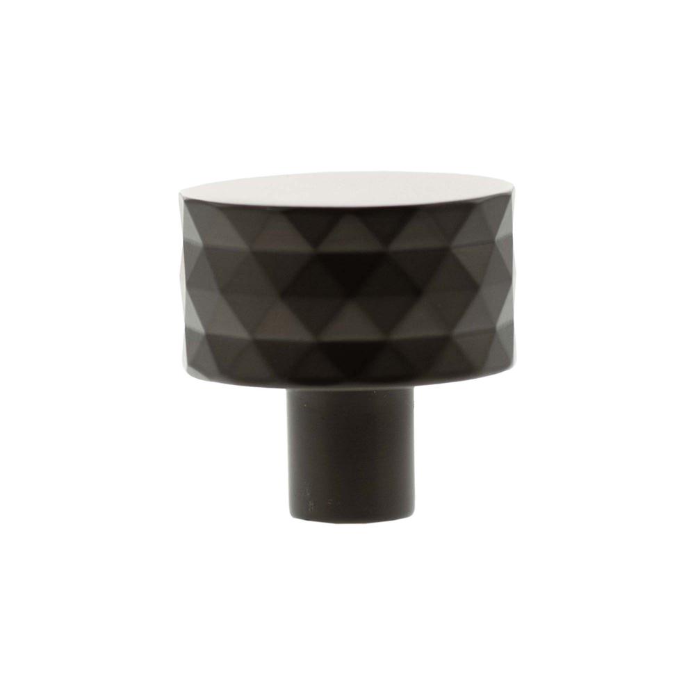 Atlantic Millhouse Chrysler Diamond Round Cabinet Knob Handle - Urban Dark Bronze