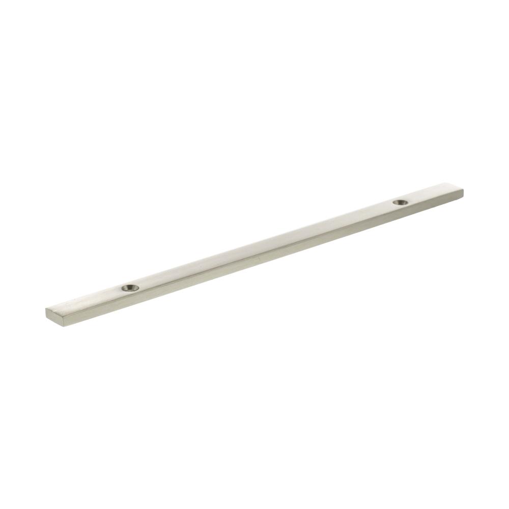 Atlantic Millhouse Long Narrow Cabinet Handle Backplate - Satin Nickel