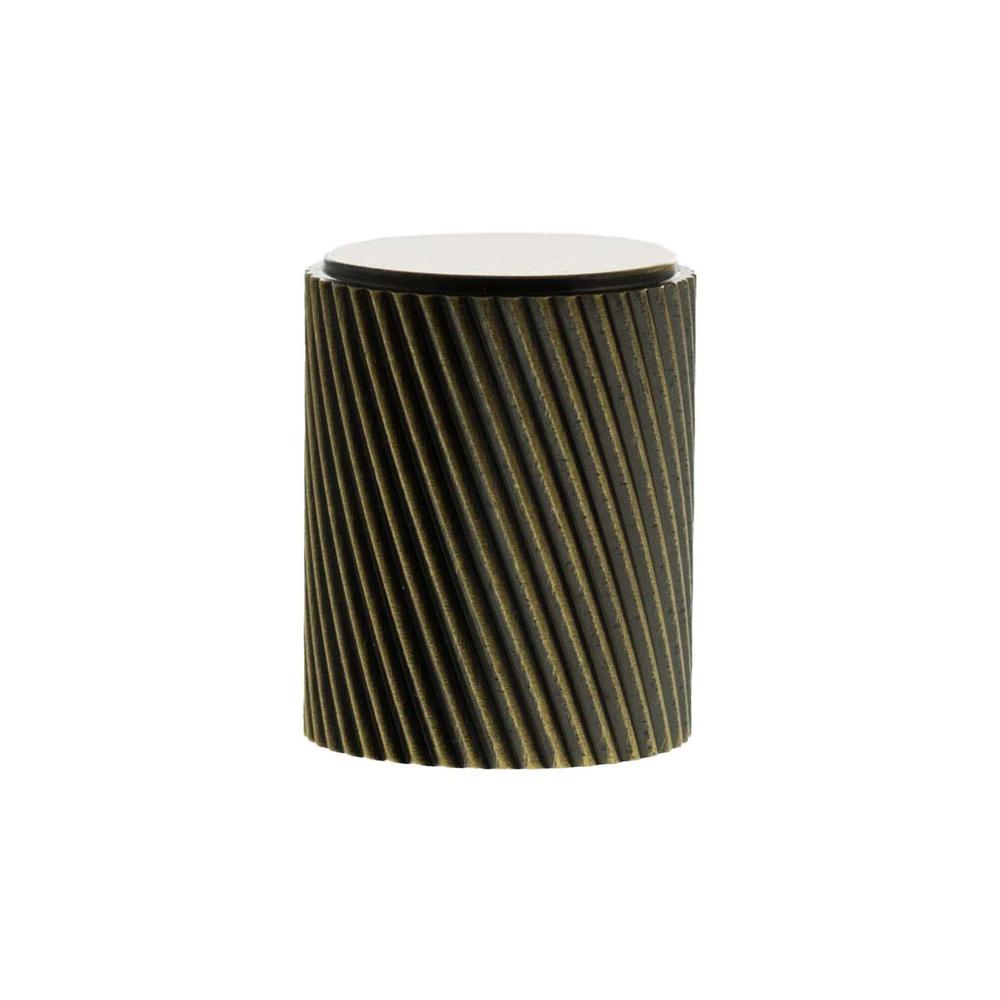 Atlantic Millhouse Paddington Spiral Cylinder Cabinet Knob Handle - Antique Brass