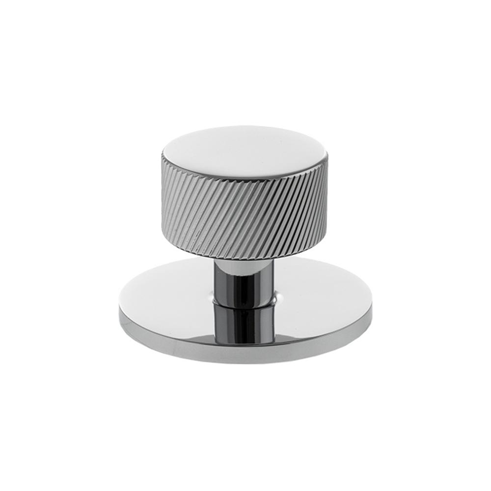 Atlantic Millhouse Paddington Spiral Round Cabinet Knob Handle on Backplate - Polished Chrome