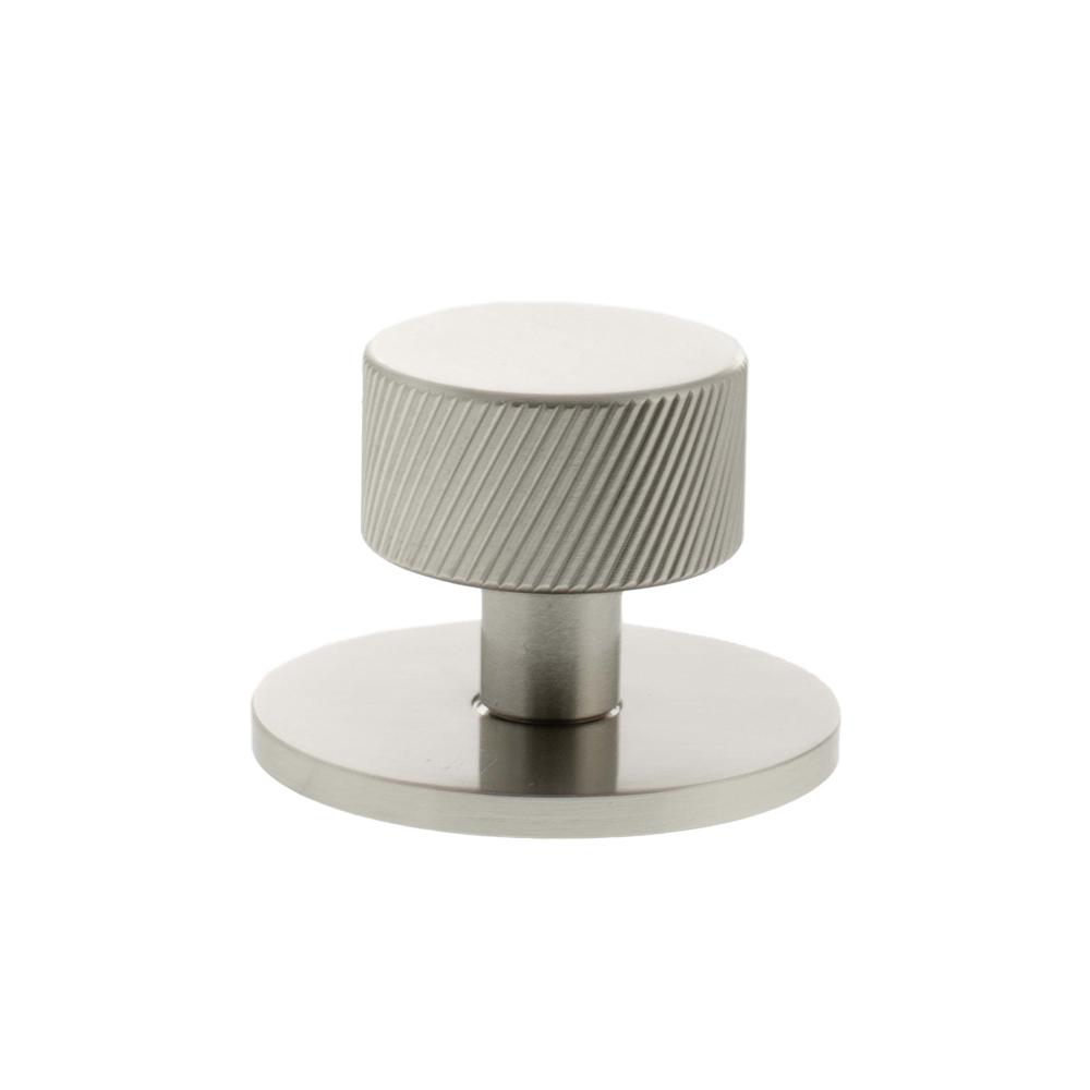 Atlantic Millhouse Paddington Spiral Round Cabinet Knob Handle on Backplate - Satin Nickel
