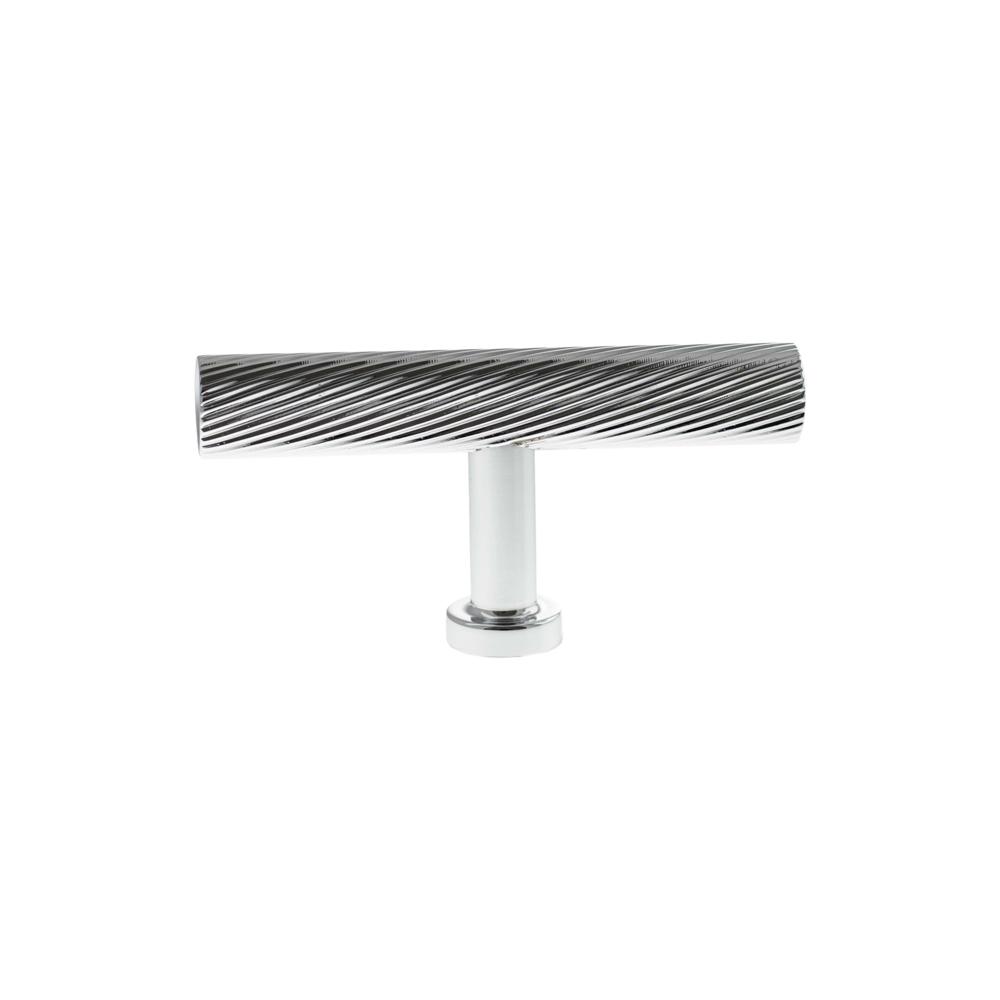 Atlantic Millhouse Paddington Spiral T-Bar Cabinet Knob Handle - Polished Chrome