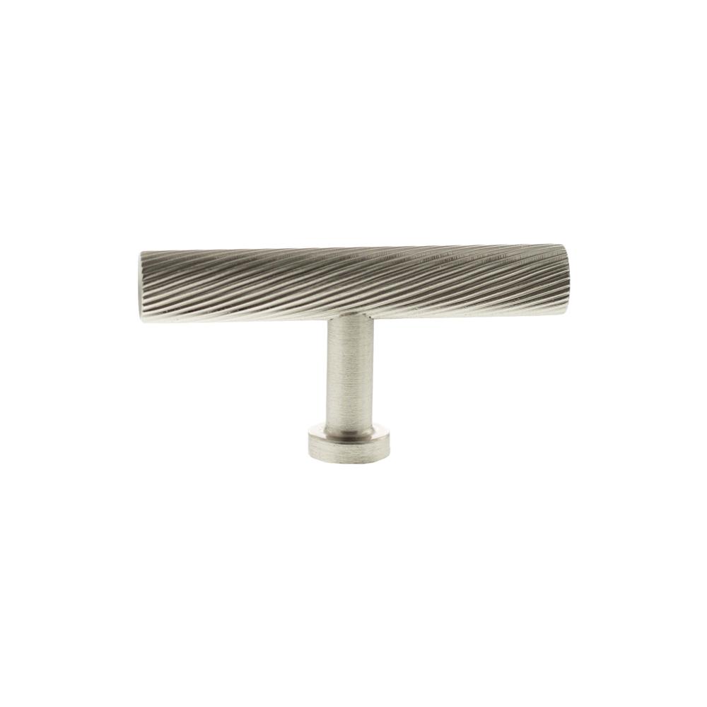 Atlantic Millhouse Paddington Spiral T-Bar Cabinet Knob Handle - Satin Nickel