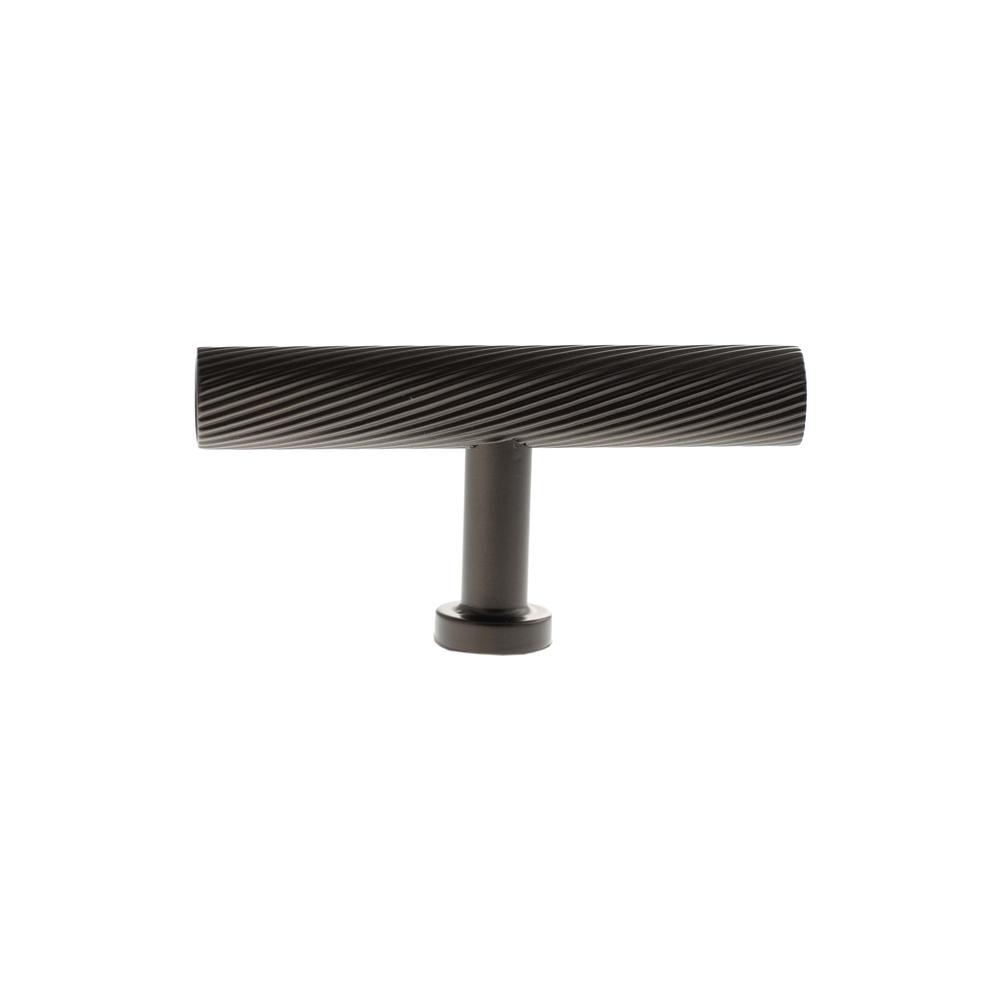 Atlantic Millhouse Paddington Spiral T-Bar Cabinet Knob Handle - Urban Dark Bronze