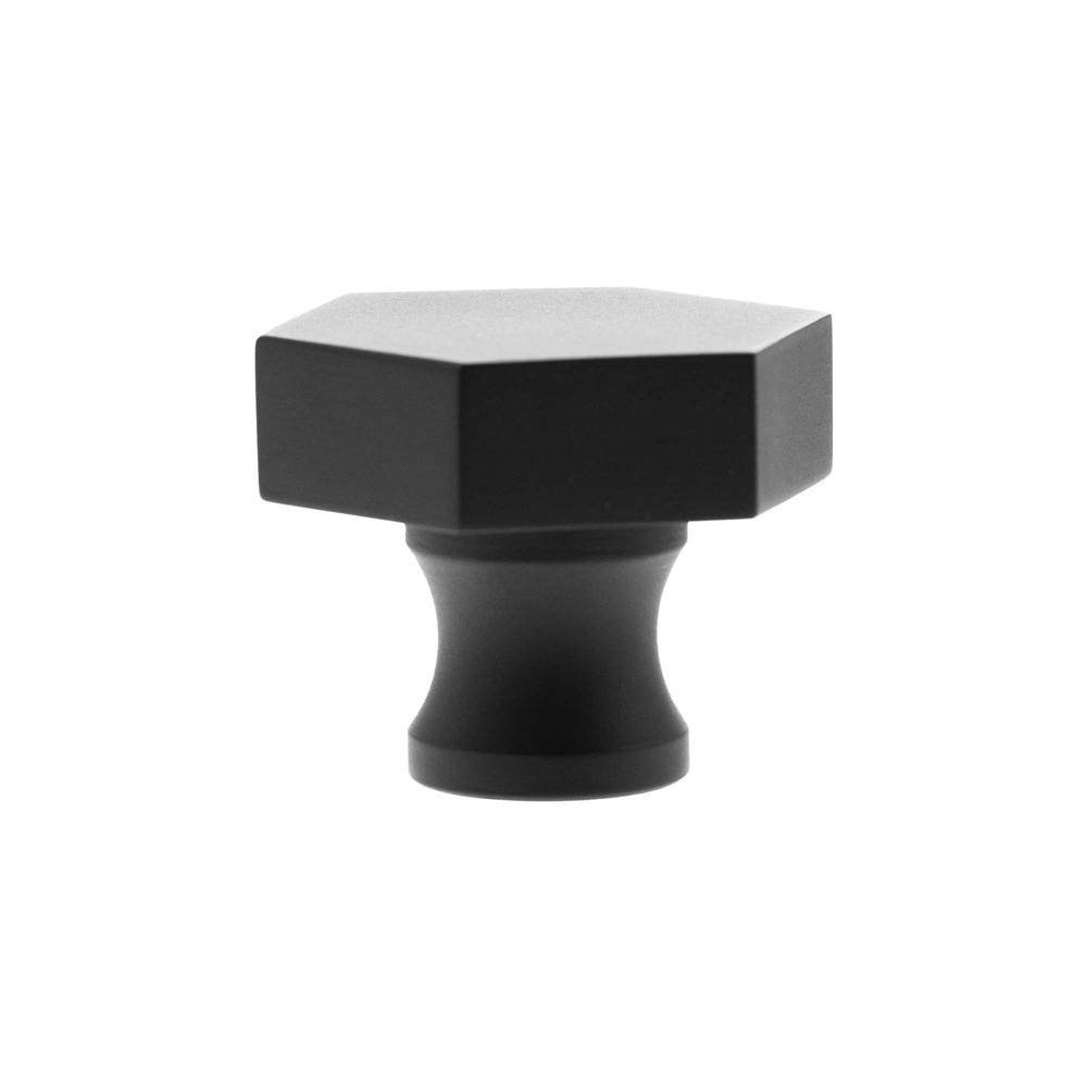 Atlantic Millhouse Pennington Hexagonal Cabinet Knob Handle - Matt Black