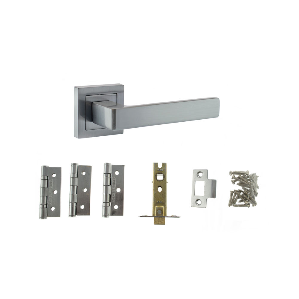 Atlantic Montana Satin Chrome Door Handle Pack
