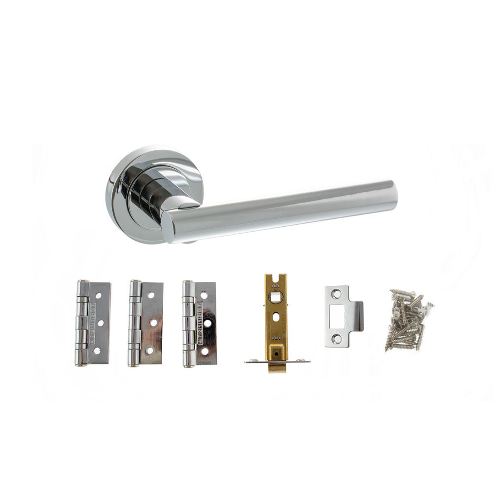 Atlantic Nebraska Polished Chrome Door Handle Pack
