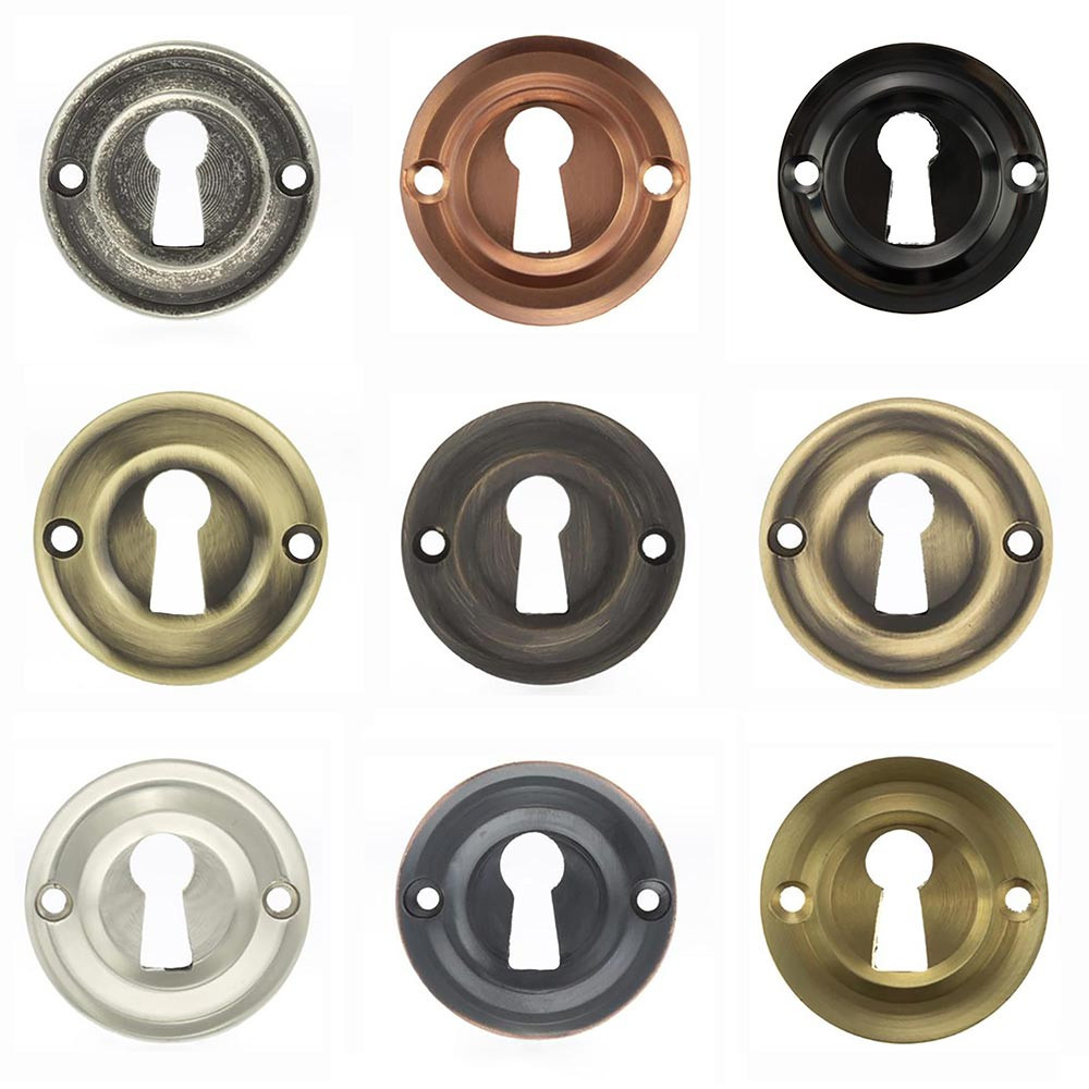 Atlantic Old English Solid Brass Open Key Hole Escutcheon