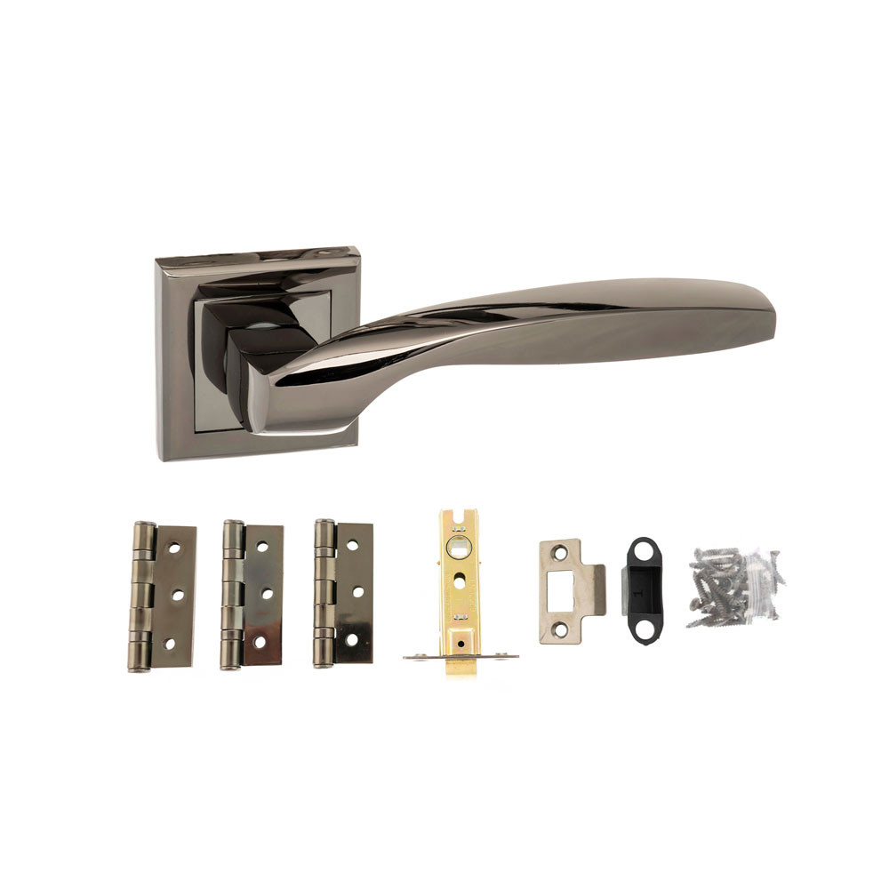Atlantic Oklahoma Black Nickel Door Handle Pack