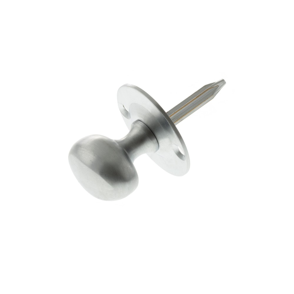 Atlantic Rack Bolt Oval Thumb Turn Lock - Satin Chrome | Door Superstore®