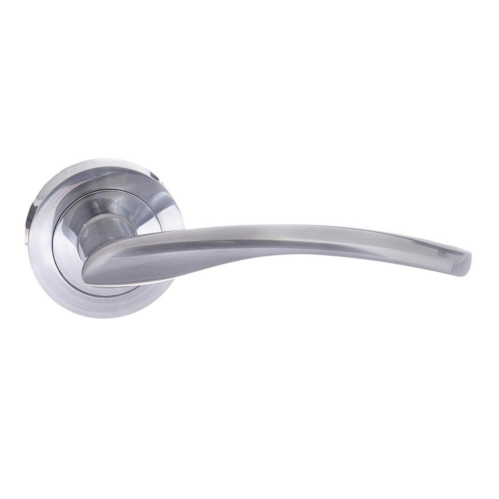 Atlantic Status Arizona Lever on Round Rose Internal Door Handle - Satin Chrome 