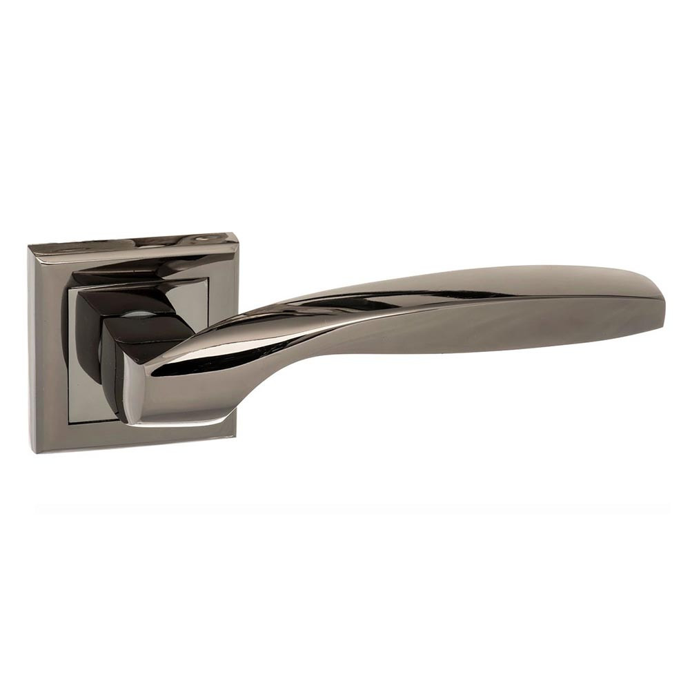 Atlantic Status Oklahoma Lever on Square Rose Internal Door Handle - Black Nickel