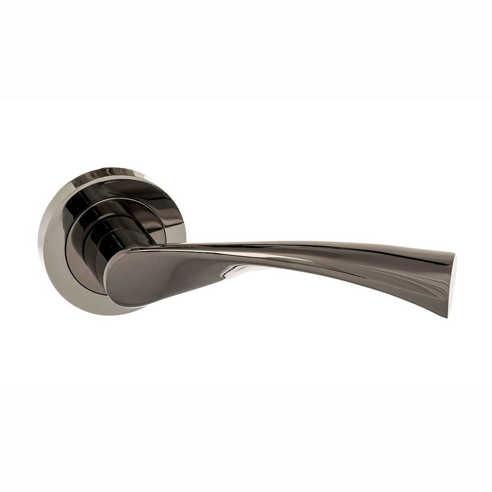 Atlantic Status Colorado Lever on Round Rose Internal Door Handle - Black Nickel